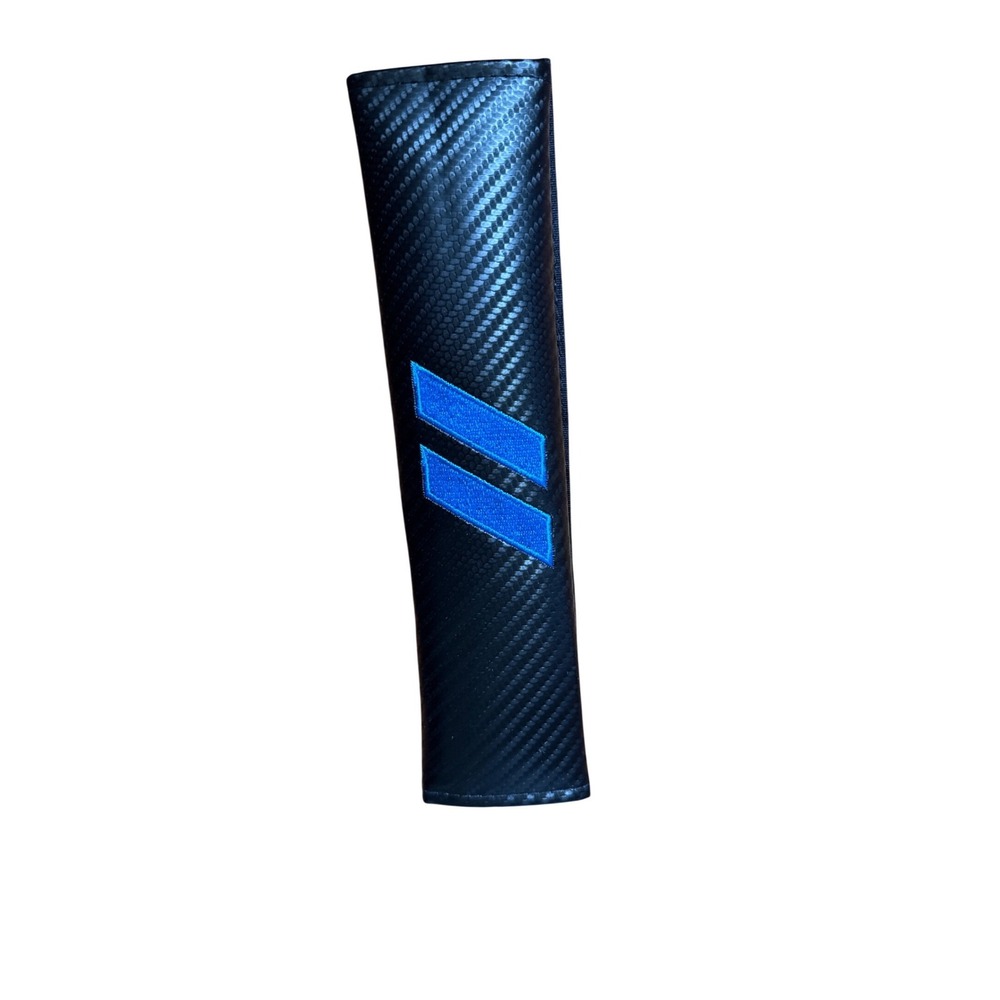 Dodge charger Seat Belt Cover Black with Blue Stripes Universal Car Accessory